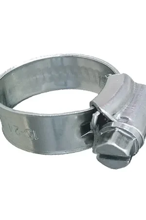 Bargain Trident Marine 316 SS Non-Perforated Worm Gear Hose Clamp - 3/8" Band - 5/8"–15/16" Clamping Range - 10-Pack - SAE Size 8
