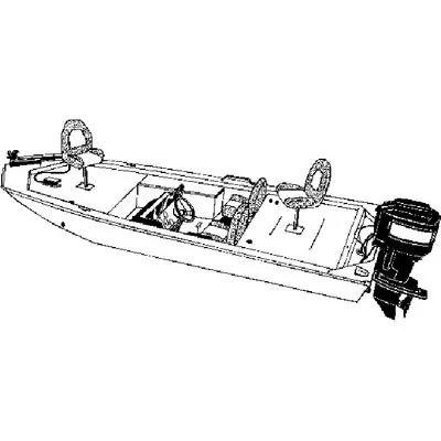 Authentic Carver Covers 17' Jon Boat Camo Cover 77817C-Sg
