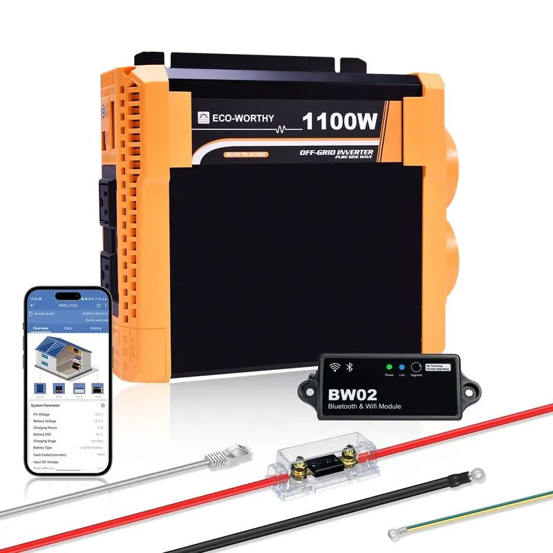 1100W Off Grid Pure Sine Wave Inverter 12V to 110V Premium